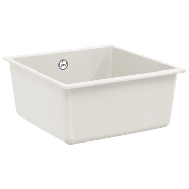 vidaXL Σιντρινο Λευκό 430 x 460 mm 80% Χαλαζίας και 20% Ρητίνη