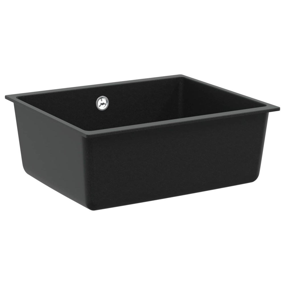 vidaXL Σιντρινο Μαύρο 530 x 460 mm 80% Χαλαζίας και 20% Ρητίνη
