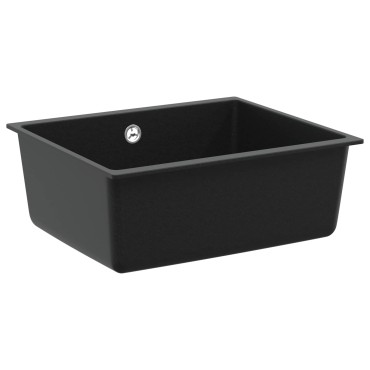 vidaXL Σιντρινο Μαύρο 530 x 460 mm 80% Χαλαζίας και 20% Ρητίνη