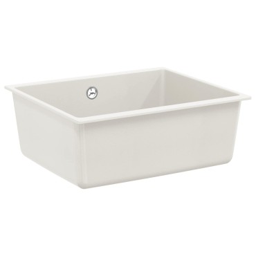 vidaXL Σιντρινο Λευκό 530 x 460 mm 80% Χαλαζίας και 20% Ρητίνη