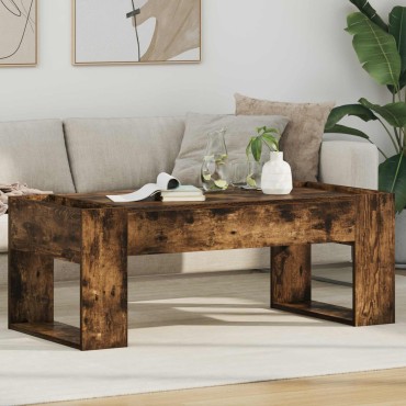 vidaXL Τραπεζάκι σαλονιού Καπνιστό Δρύς 110x50x41 εκ 1 τεμ.