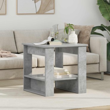 vidaXL Τραπεζάκι σαλονιού Σκυρόδεμα Γκρι 51x50x50cm 1 τεμ.