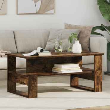 vidaXL Τραπεζάκι σαλονιού Καπνιστό Δρύς 90x50x40cm 1 τεμ.