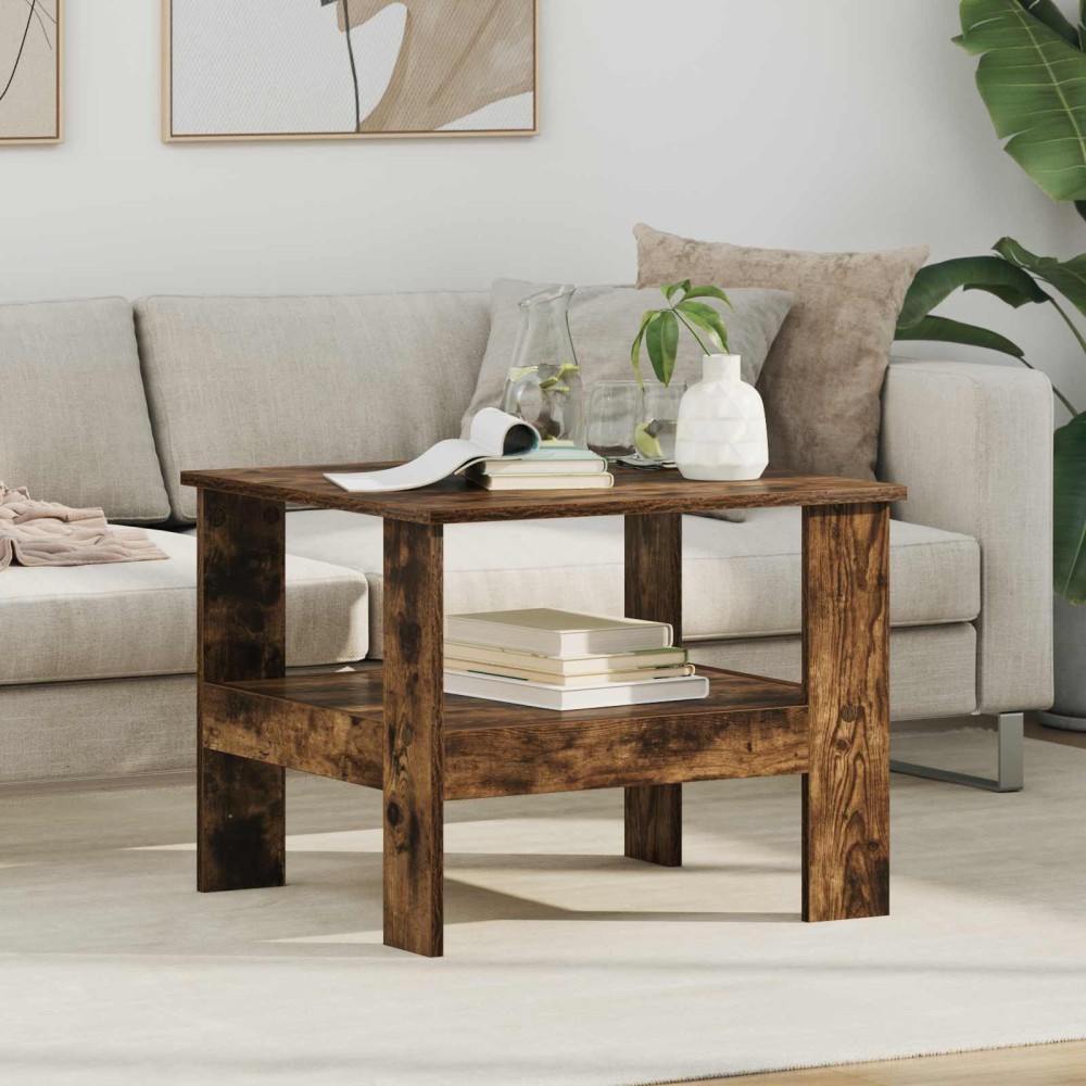 vidaXL Τραπεζάκι σαλονιού Καπνιστό Δρύς 57x55x45 εκ 1 τεμ.