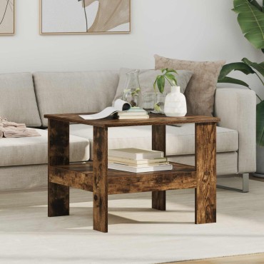 vidaXL Τραπεζάκι σαλονιού Καπνιστό Δρύς 57x55x45 εκ 1 τεμ.