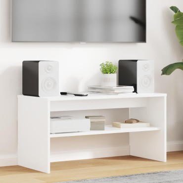vidaXL Ντουλάπι TV 80x35x40cm Λευκό Επεξεργασμένο Ξύλο