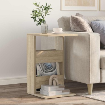 vidaXL Τραπεζάκι Πλευράς Δρύς Sonoma 40x35x60,5 εκ 1 τεμ.