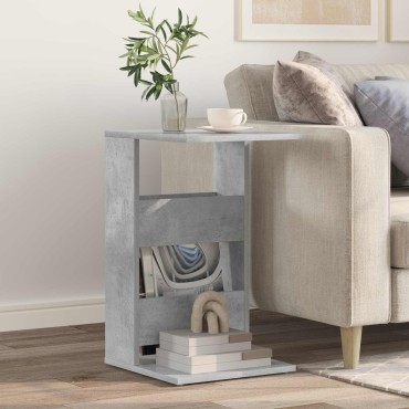 vidaXL Τραπεζάκι Πλευράς Σκυρόδεμα Γκρι 40x35x60,5 εκ 1 τεμ.