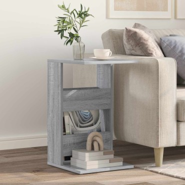 vidaXL Τραπεζάκι Πλευράς Γκρι Sonoma 40x35x60,5 εκ 1 τεμ.