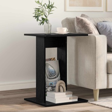 vidaXL Τραπεζάκι Πλευράς Μαύρη Οξυά 45x40x62,5cm 1 τεμ.