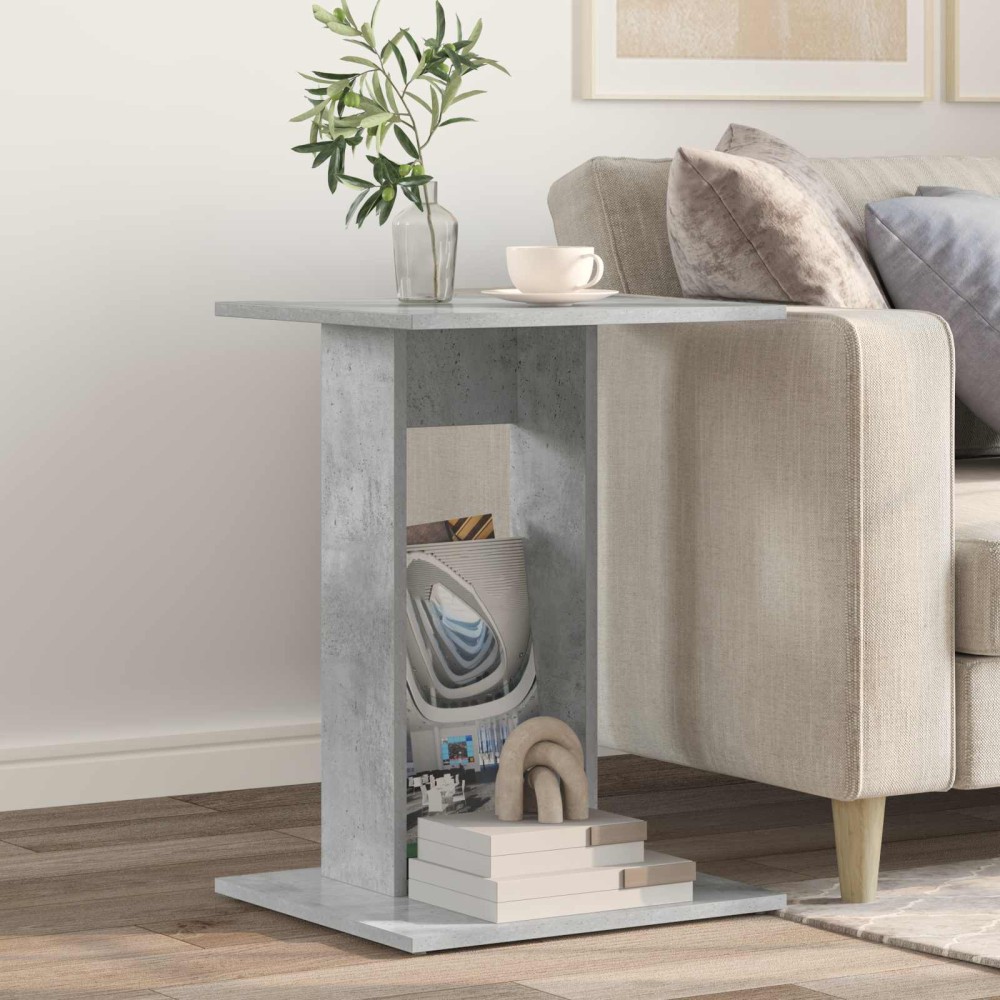 vidaXL Τραπεζάκι Πλευράς Σκυρόδεμα Γκρι 45x40x62,5cm 1 τεμ.