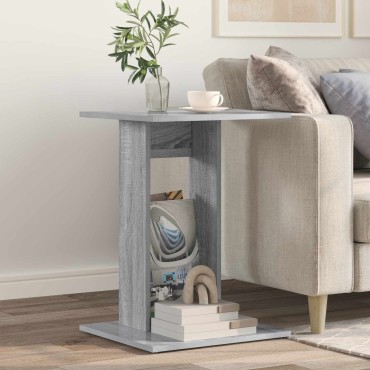 vidaXL Τραπεζάκι Πλευράς Γκρι Sonoma 45x40x62,5cm 1 τεμ.