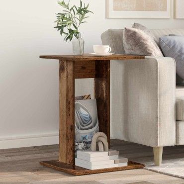 vidaXL Τραπεζάκι Πλευράς Παλιό ξύλο 45x40x62,5cm 1 τεμ.