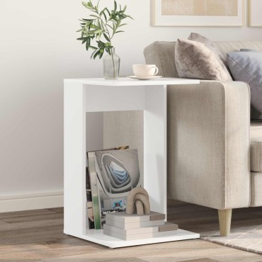 vidaXL Τραπεζάκι Πλευράς Λευκό 40x38x62,5cm Επεξεργασμένο Ξύλο 1 τεμ.