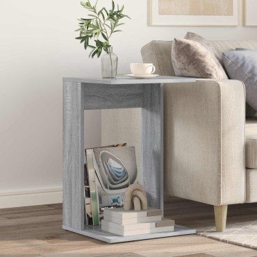 vidaXL Τραπεζάκι Πλευράς Γκρι Sonoma 40x38x62,5 εκ 1 τεμ.