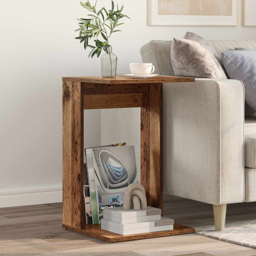 vidaXL Τραπεζάκι Πλευράς Παλιό ξύλο 40x38x62,5 εκ 1 τεμ.
