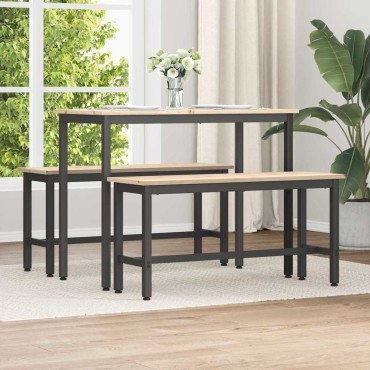 vidaXL Καθιστικό Σαλονιού Φυσικό 100x32,5x49cm Στερεό ξύλο πεύκου