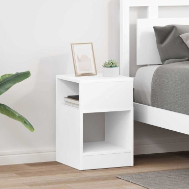vidaXL End Table 2 τεμ. Λευκό 30,5x30x45cm Επεξεργασμένο Ξύλο