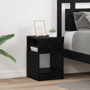 vidaXL End Table 2 τεμ. Μαύρη Οξυά 30,5x30x45 εκ
