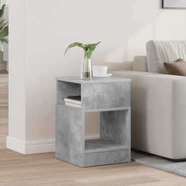 vidaXL End Table Σκυρόδεμα Γκρι 30,5x30x45cm Επεξεργασμένο Ξύλο