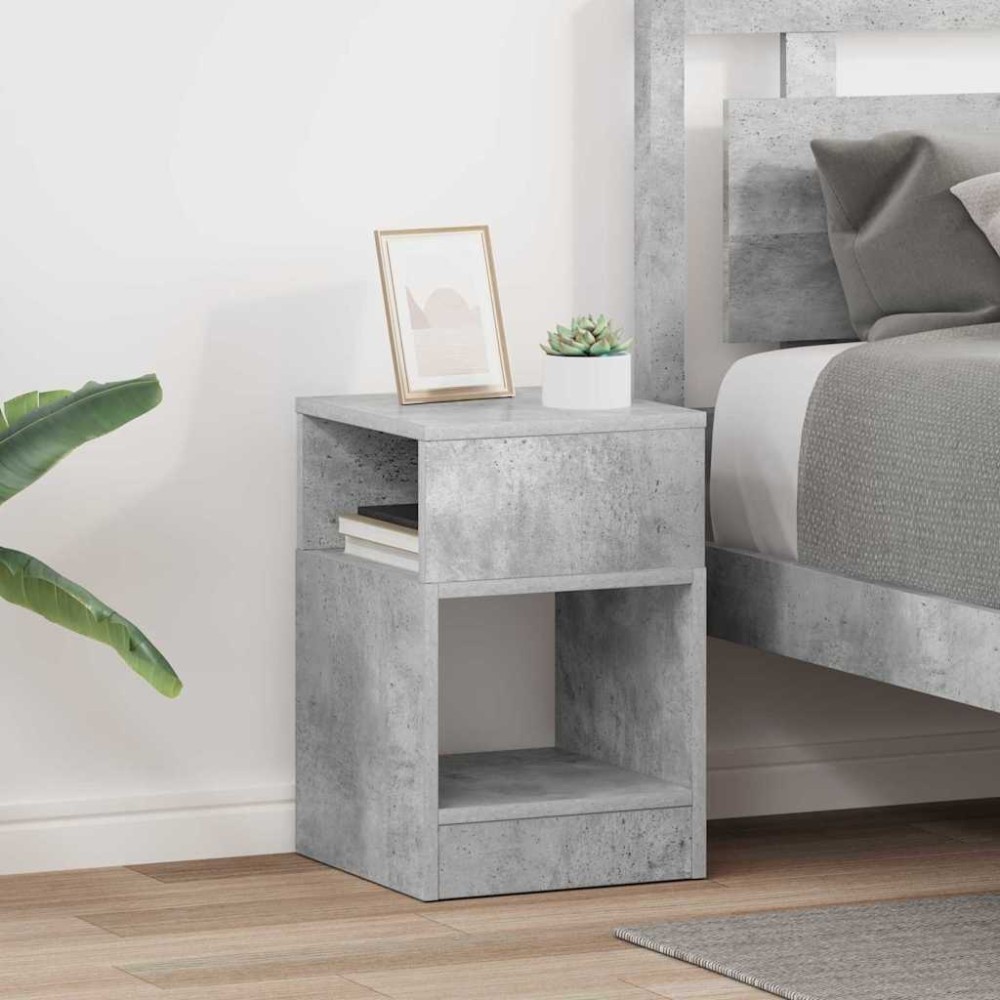 vidaXL End Table 2 τεμ. Σκυρόδεμα Γκρι 30,5x30x45 εκ
