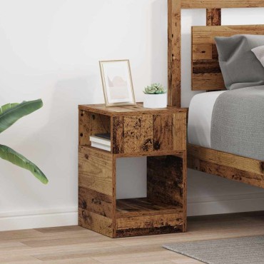 vidaXL End Table 2 τεμ. Παλιό ξύλο 30,5x30x45 εκ