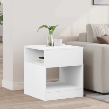 vidaXL End Table Λευκό 40,5x40x45cm Επεξεργασμένο Ξύλο