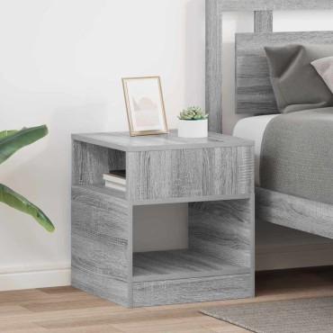 vidaXL End Table 2 τεμ. Γκρι Sonoma 40,5x40x45 εκ