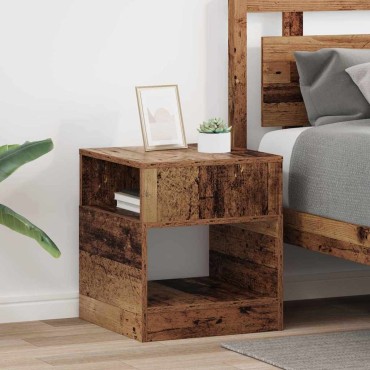 vidaXL End Table 2 τεμ. Παλιό ξύλο 40,5x40x45 εκ