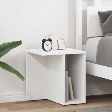 vidaXL End Table 2 τεμ. Λευκό 37x32x40cm Επεξεργασμένο Ξύλο