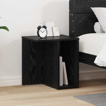 vidaXL End Table Μαύρη Οξυά 37x32x40cm Επεξεργασμένο Ξύλο
