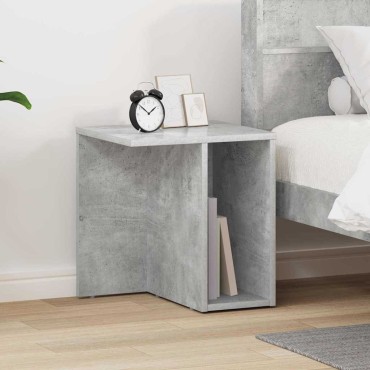 vidaXL End Table Σκυρόδεμα Γκρι 37x32x40cm Επεξεργασμένο Ξύλο