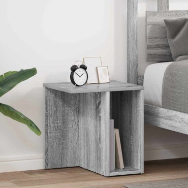 vidaXL End Table 2 τεμ. Γκρι Sonoma 37x32x40cm Επεξεργασμένο Ξύλο