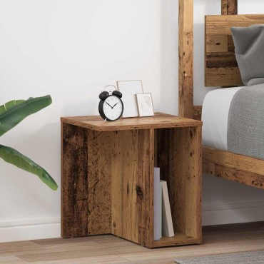 vidaXL End Table 2 τεμ. Παλιό ξύλο 37x32x40cm Επεξεργασμένο Ξύλο