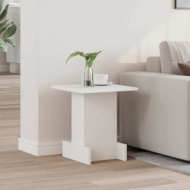 vidaXL End Table Λευκό 35,5x35x40cm Επεξεργασμένο Ξύλο