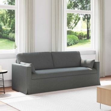 vidaXL Καναπές Σκούρο Γκρι 198x78x80cm ύφασμα