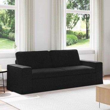 vidaXL Καναπές Μαύρο 222x80x82cm ύφασμα