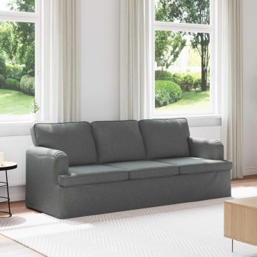 vidaXL Καναπές Σκούρο Γκρι 201x80x85cm ύφασμα