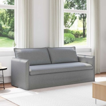 vidaXL Καναπές Ανοιχτό γκρι 196x82x85cm ύφασμα