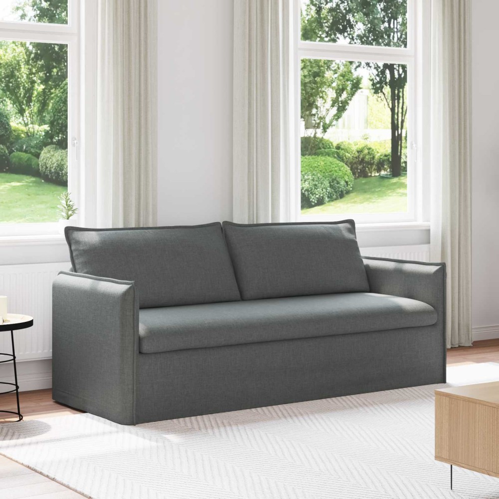 vidaXL Καναπές Σκούρο Γκρι 196x82x85cm ύφασμα