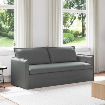 vidaXL Καναπές Σκούρο Γκρι 196x82x85cm ύφασμα