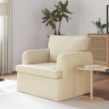 vidaXL Καναπές Κρεμ 84x80x85cm ύφασμα