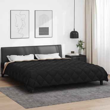 vidaXL Χειμερινό Παπλωματοθήκη 220 x 240 cm 450 gsm Μαύρο και Ταμπά