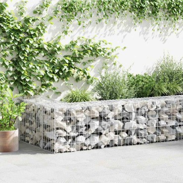 vidaXL Συρματοκιβώτιο Τοίχος 600x30x50cm Γαλβαν.Χάλυβας + Καλύμματα