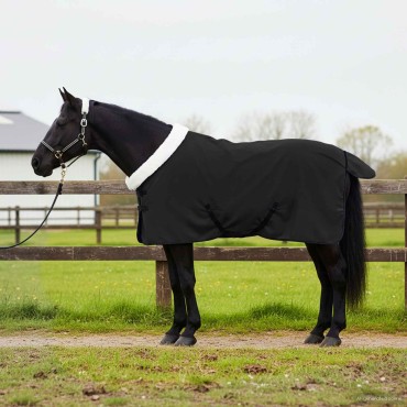 vidaXL Σαμάρι Ίππου Μαύρο 115 cm Πολικές φλις