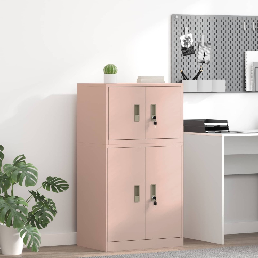 vidaXL Ντουλάπι αποθήκευσης Ροζ 60x40x40cm Ατσάλι 1 τεμ.