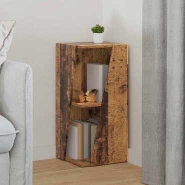 vidaXL Πλευρικό Ράφι 33x32x70,5cm Επεξεργασμένο Ξύλο Παλιό ξύλο