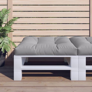 vidaXL Μαξιλάρι Παλέτας Γκρι 80x80x12cm Υφασμάτινο