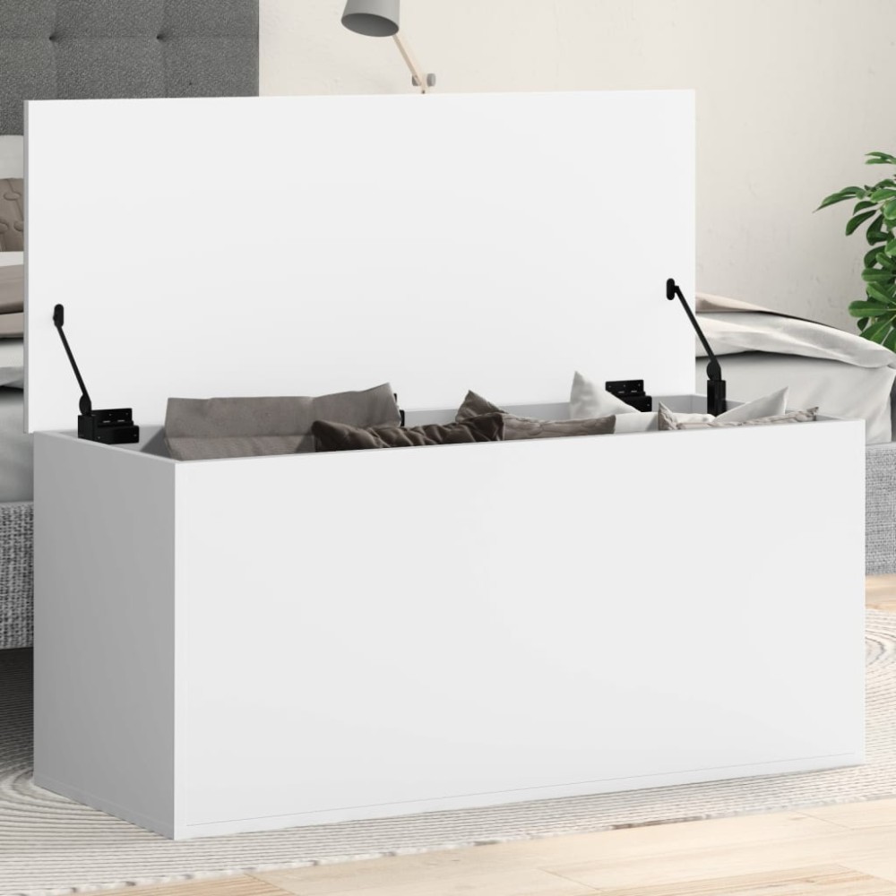 vidaXL Κουτί Αποθήκευσης Λευκό 100x42x46cm Επεξεργασμένο Ξύλο 1 τεμ.
