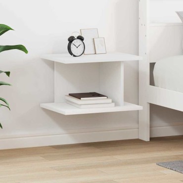 vidaXL Κομοδίνο Λευκό 40x30x25cm Επεξεργασμένο Ξύλο 1 τεμ.
